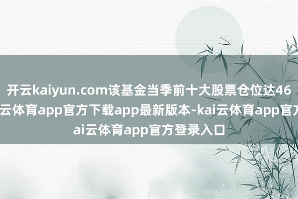 开云kaiyun.com该基金当季前十大股票仓位达46.88%-kai云体育app官方下载app最新版本-kai云体育app官方登录入口